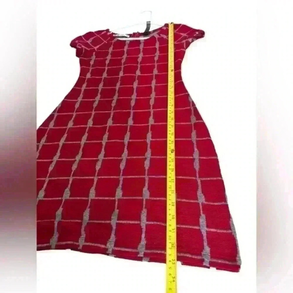 Anthropologie Yoana Baraschi Red Knit Short Sleeve Bodycon Sweater Dress‎ XS - Picture 9 of 9